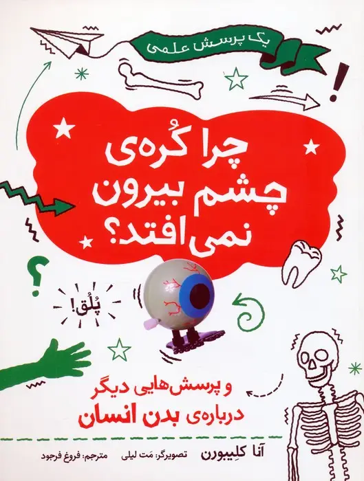 جلد کتاب چرا کره ی چشم بیرون نمی افتد (و پرسش هایی دیگر درباره ی بدن انسان)،(گلاسه)