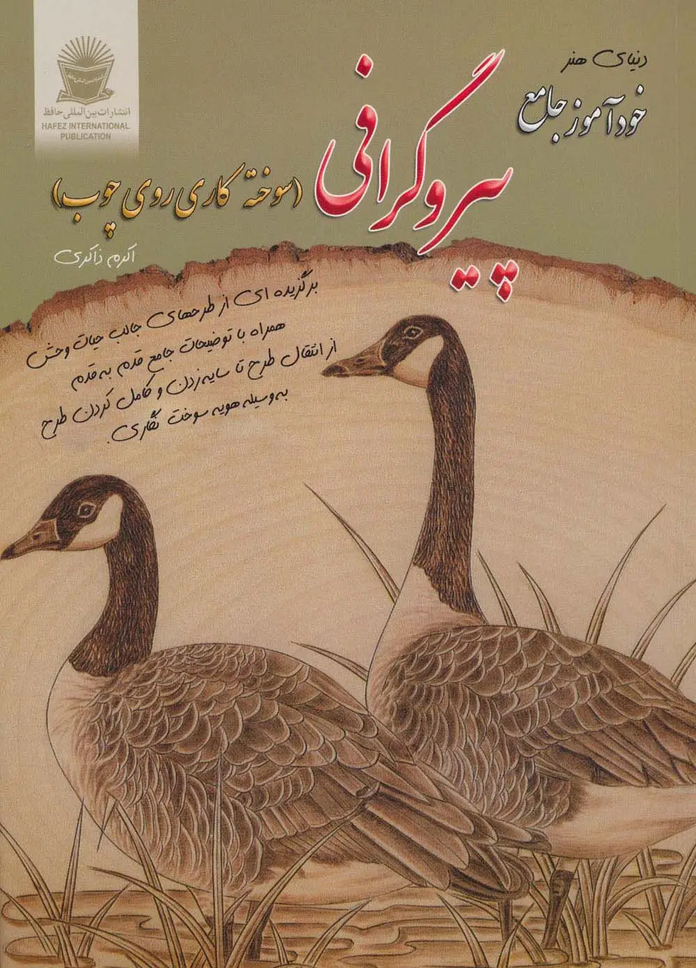 جلد کتاب دنیای هنر خودآموز جامع پیروگرافی (سوخته کاری روی چوب)
