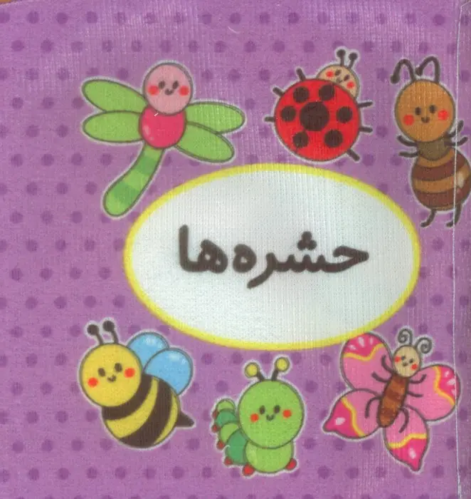 جلد کتاب کتاب پارچه ای اولین کتاب تصویری من (حشره ها)،(2زبانه)
