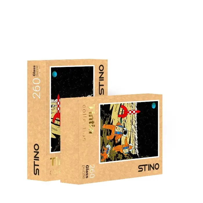 جلد کتاب پازل شیشه ای استینو 260 تکه طرح تن تن (کد 19106)،(باجعبه)