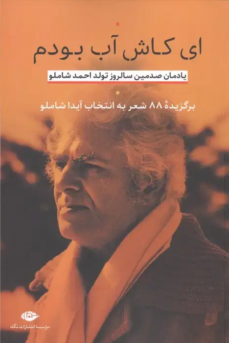 جلد کتاب ای کاش آب بودم (یادمان صدمین سالروز تولد احمد شاملو)