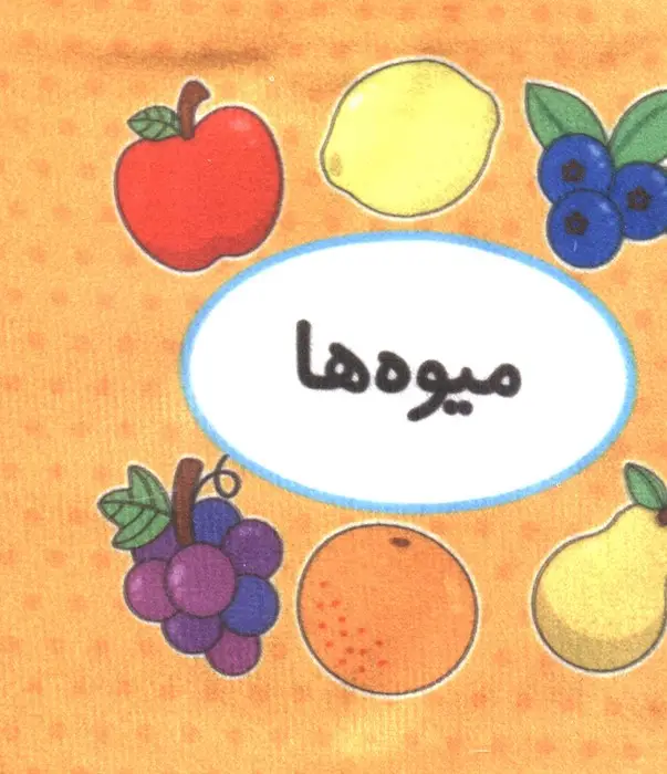 جلد کتاب کتاب پارچه ای اولین کتاب تصویری من (میوه ها)،(2زبانه)
