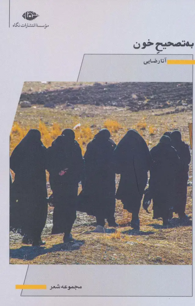 جلد کتاب به تصحیح خون (مجموعه شعر)