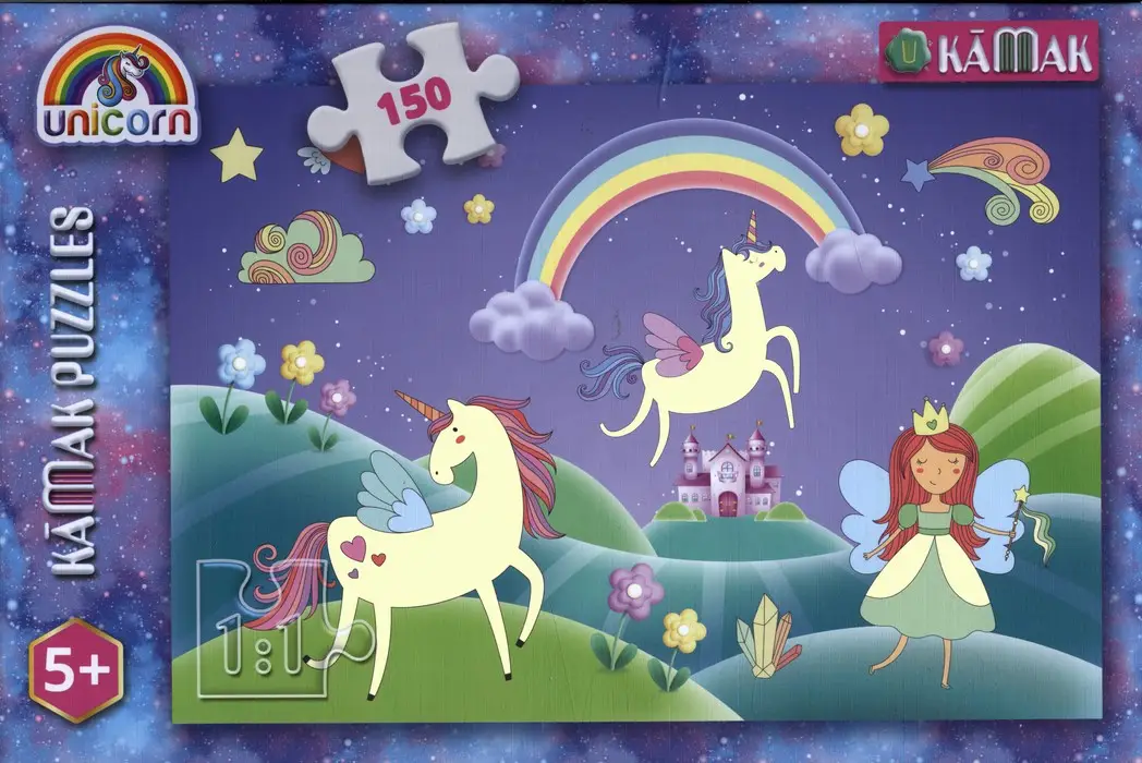 جلد کتاب پازل 150 تکه تک شاخ (UNICORN)،(باجعبه)