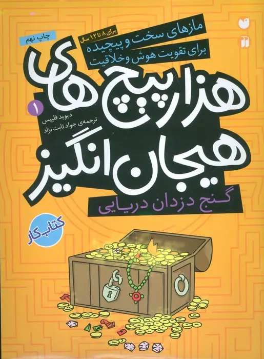 جلد کتاب گنج دزدان دریایی در هزارپیچ های هیجان انگیز (مازهای سخت و پیچیده برای تقویت هوش و خلاقیت 1)