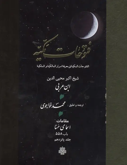 جلد کتاب فتوحات مکیه 15 (الفتوحات المکیه فی معرفه اسرار المالکیه و الملکیه:مقامات اسمای حسنا باب 558)