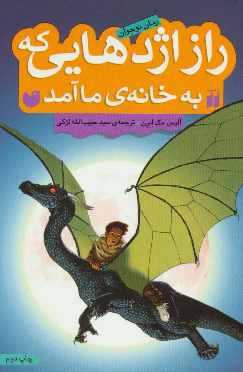 جلد کتاب راز اژدهایی که به خانه ی ما آمد (رمان نوجوان)