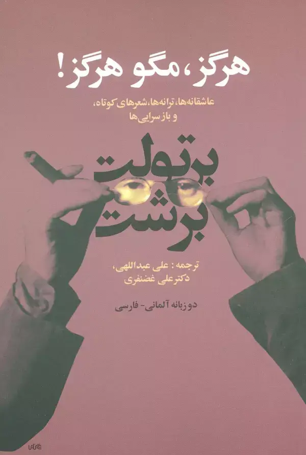 جلد کتاب هرگز،مگو هرگز! (عاشقانه ها،ترانه ها،شعرهای کوتاه و بازسرایی ها)،(2زبانه)