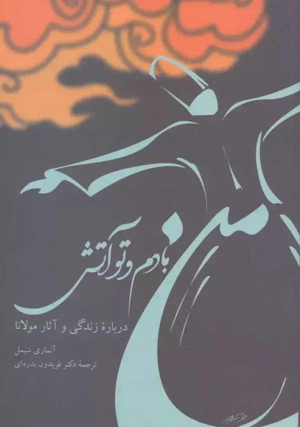 جلد کتاب من بادم و تو آتش (درباره زندگی و آثار مولانا)