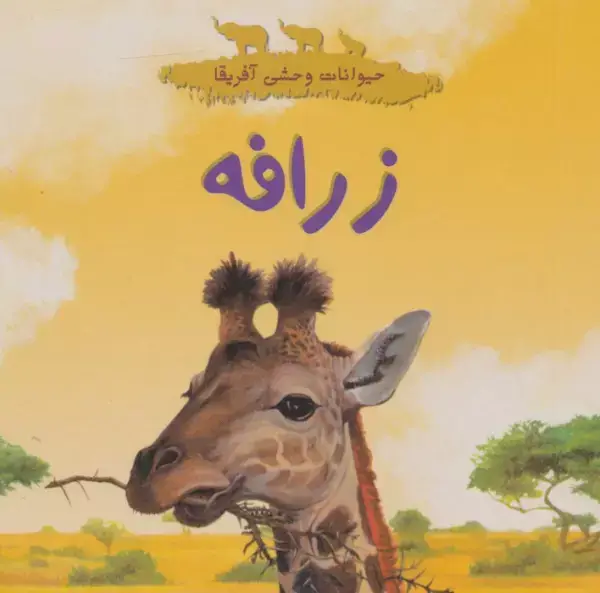 جلد کتاب حیوانات وحشی آفریقا (زرافه)،(گلاسه)