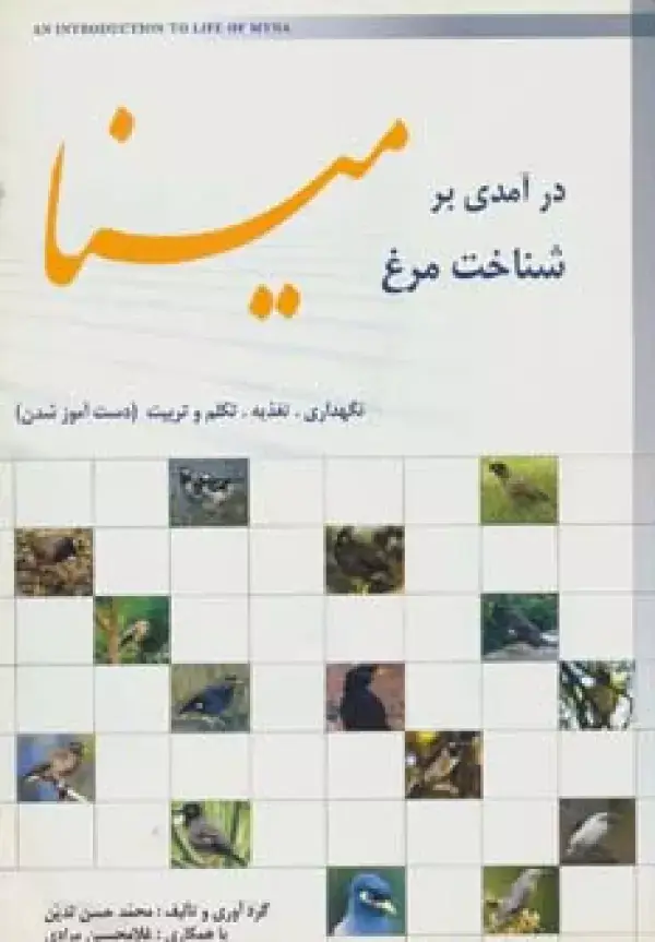 جلد کتاب درآمدی بر شناخت مرغ مینا (نگهداری،تغذیه،تکلم و تربیت (دست آموز شدن))،(گلاسه)