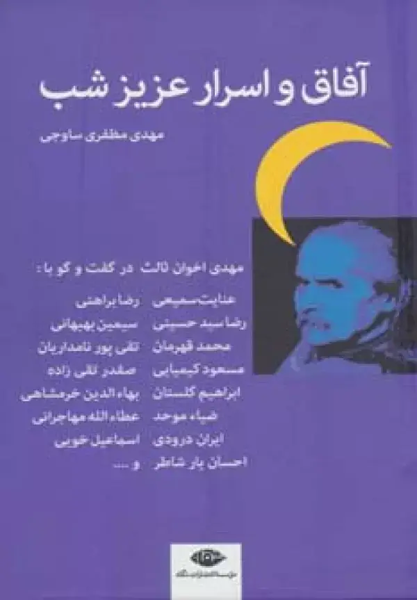 جلد کتاب آفاق و اسرار عزیز شب (اخوان ثالث در گفت و گو با:عنایت سمیعی،رضا براهنی و...)