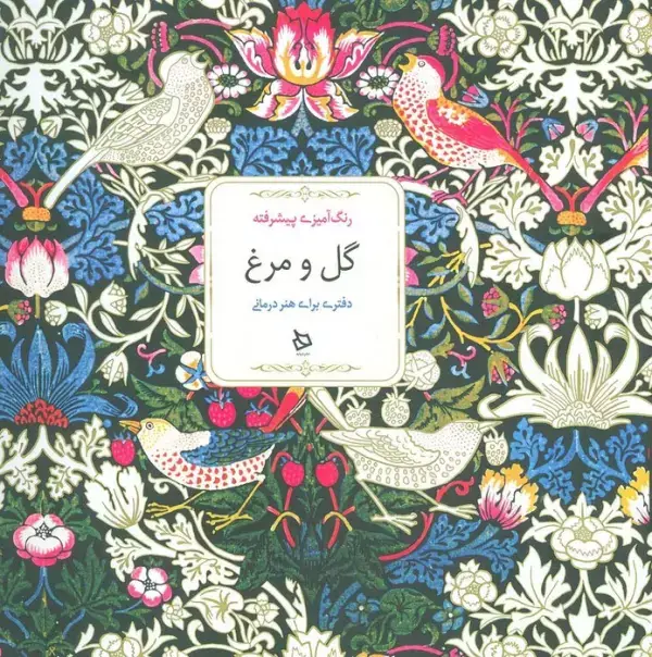 جلد کتاب رنگ آمیزی پیشرفته (گل و مرغ)