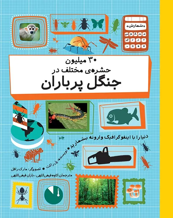 جلد کتاب ۳۰ میلیون حشره ی مختلف در جنگل پرباران