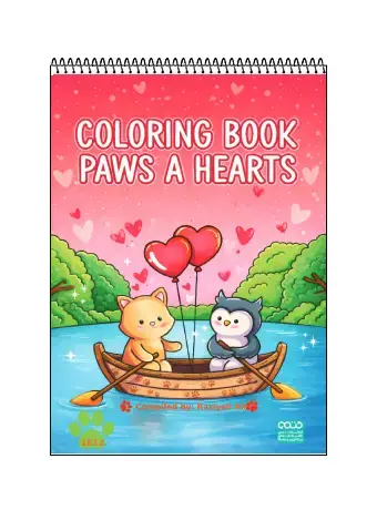جلد کتاب COLORING BOOK PAWS A HEARTS