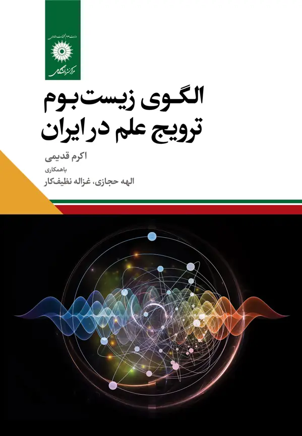 جلد کتاب الگوی زیست بوم ترویج علم درایران اثر اکرم قدیمی باهمکاری الهه حجازی.غزاله نظیف کار