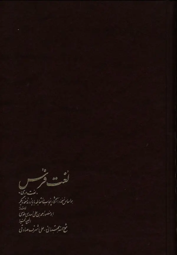 جلد کتاب لغت فرس، لغت دری