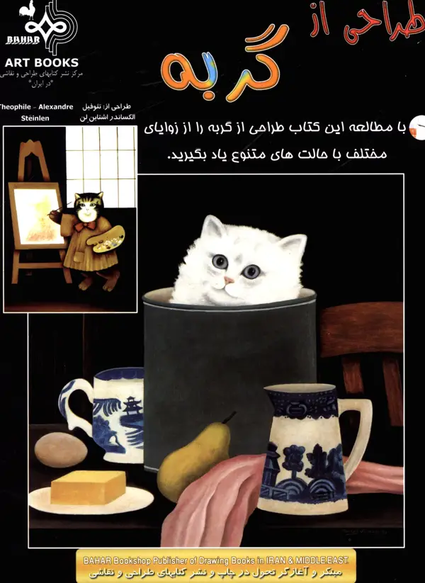 جلد کتاب طراحی از گربه