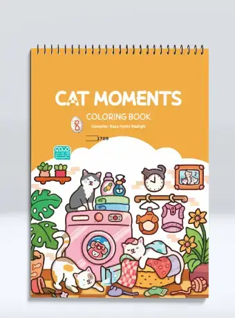 جلد کتاب کتاب رنگ امیزی Cat Moments