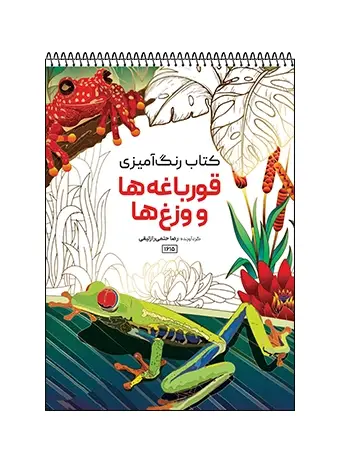 جلد کتاب کتاب رنگ امیزی قورباغه ها و وزغ ها