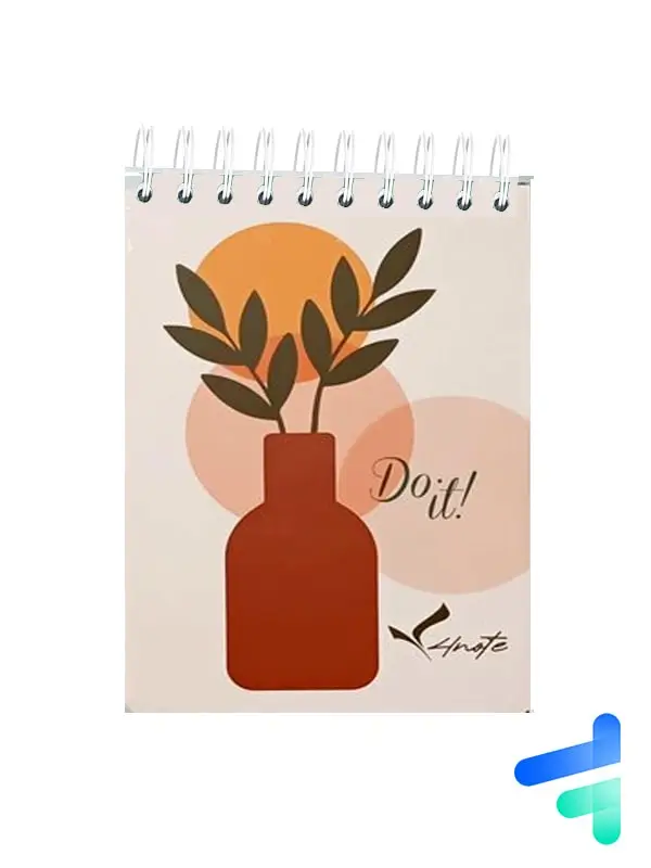 جلد کتاب دفتر to do list طرح گلدان 80 برگ کد 658213