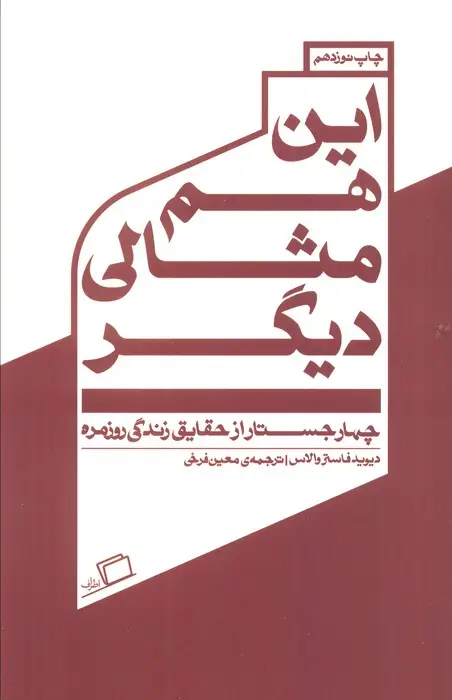 جلد کتاب این هم مثالی دیگر:چهار جستار از حقایق زندگی روزمره (جستار روایی 2)