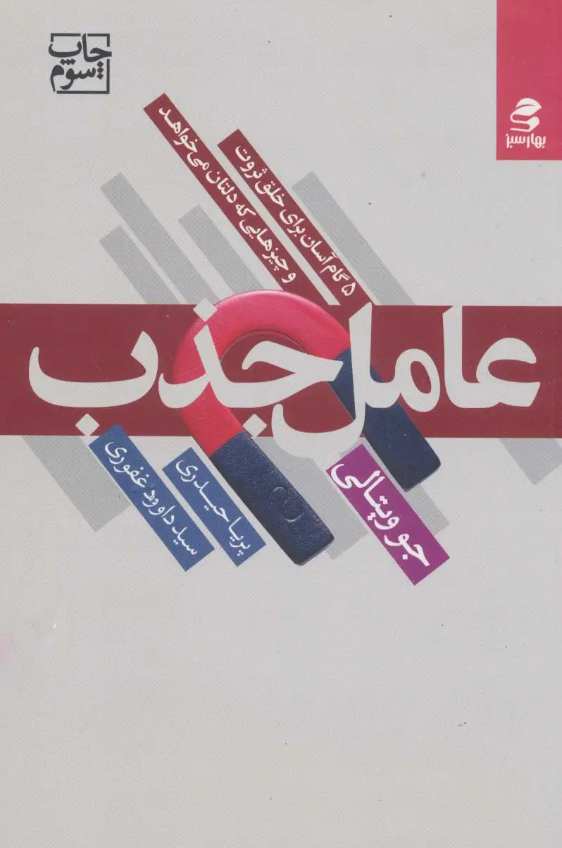 جلد کتاب عامل جذب (5 گام آسان برای خلق ثروت و چیزهایی که دلتان می خواهد)