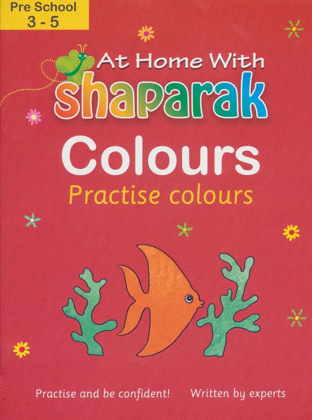 جلد کتاب شاپرک قرمز (آموزش رنگها:colours)،(انگلیسی)