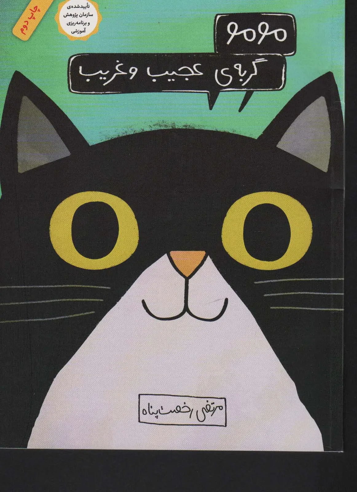 جلد کتاب مومو،گربه ی عجیب و غریب (گلاسه)