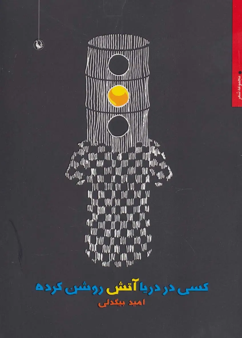 جلد کتاب کسی در دریا آتش روشن کرده (مجموعه شعر)