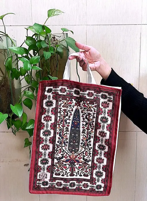 جلد کتاب کیف پارچه ای قدیما 42*31 (کد SB-33)