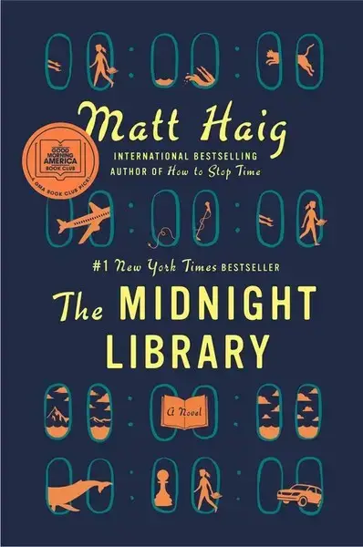 جلد کتاب کتابخانه نیمه شب The Midnight Library -زبان ما