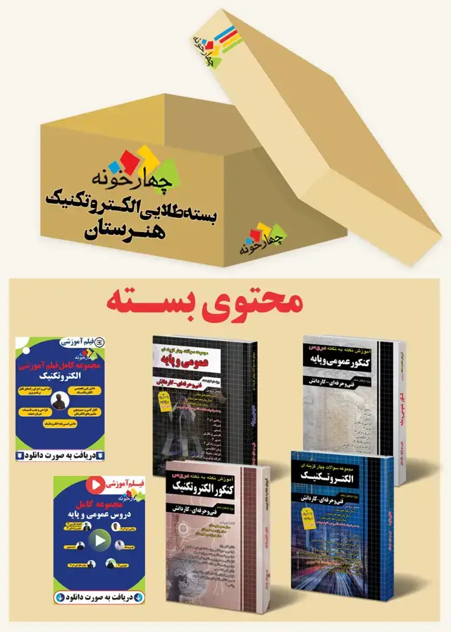 جلد کتاب بسته طلایی الکتروتکنیک هنرستان