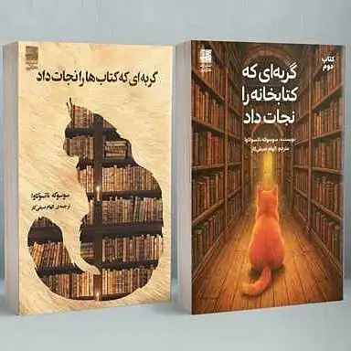 جلد کتاب پک گربه ی کتابخانه