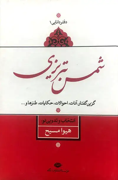 جلد کتاب (دفتر دانایی) گزیده غزلیات شور انگیز | شمس تبریزی