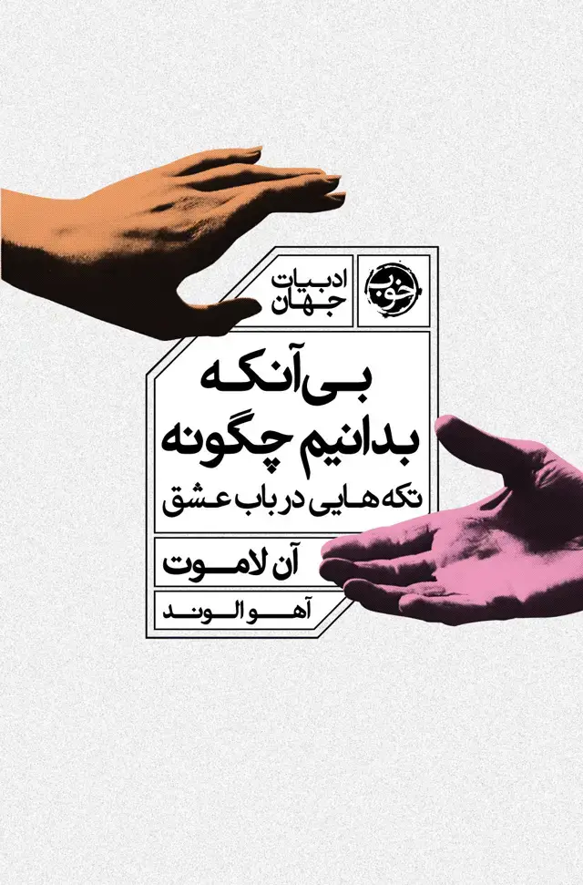 جلد کتاب بی انکه بدانیم چگونه: تکه هایی در باب عشق