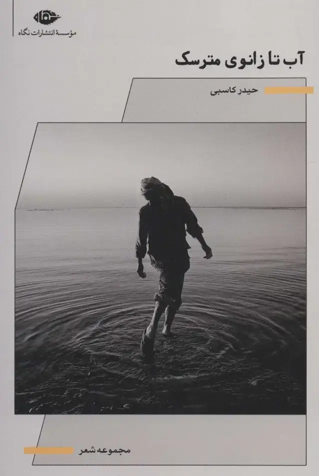 جلد کتاب آب تا زانوی مترسک (مجموعه شعر)