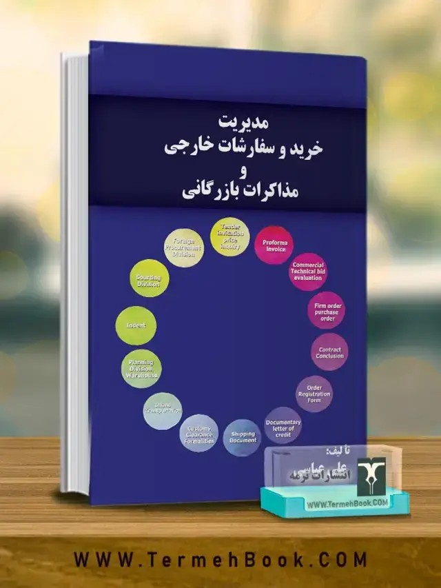 جلد کتاب مدیریت خرید و سفارشات خارجی جامع و اصول و فنون مذاکره بازرگانی