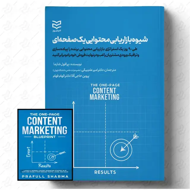 جلد کتاب شیوه بازاریابی محتوایی یک صفحه ای (2019)