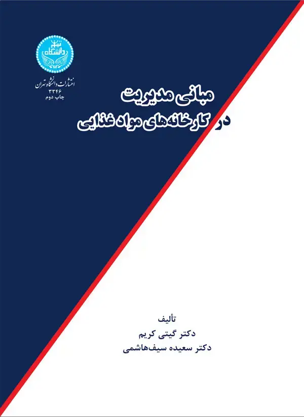 جلد کتاب مبانی مدیریت در کارخانه‌های مواد غذایی