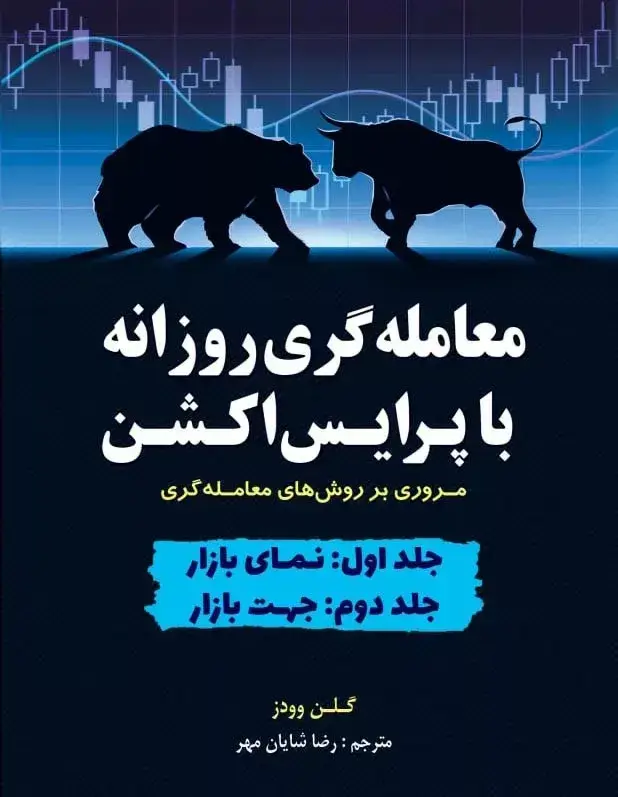 جلد کتاب کتاب معامله گری روزانه با پرایس اکشن جلد 1 و 2
