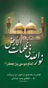 جلد کتاب * نورالله فی ظلمات الارض امام موسی بن جعفر (ع)