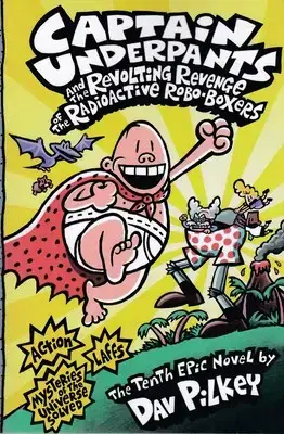 جلد کتاب کتاب زبان انگلیسی-کاپیتان زیرشلواری 10 Captain Underpants