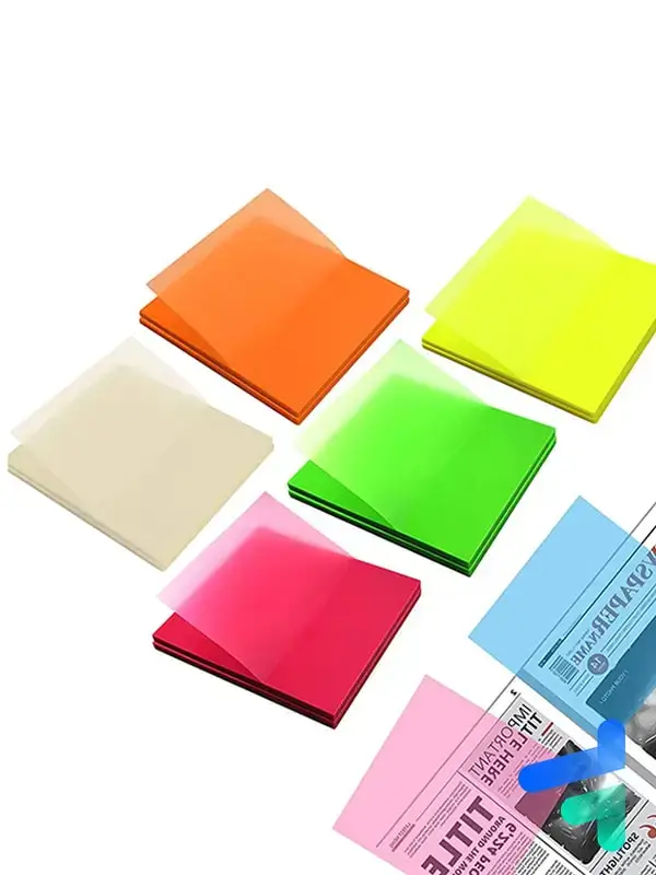 جلد کتاب استیک نوت براق اکلیلی 76×76 میلی متر بسته ۵۰ عددی