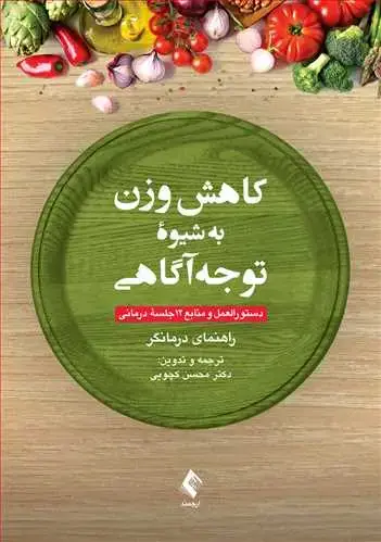 جلد کتاب کاهش وزن به شیوه توجهآگاهی دستورالعمل و منابع 12 جلسه درمانی (راهنمای درمانگر)