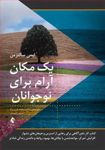 جلد کتاب یک مکان آرام برای نوجوانان کتابِ کارِ ذهنآگاهی برای رهایی از استرس و هیجانهای دشوار، ...