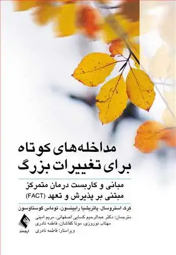 جلد کتاب مداخلههای کوتاه برای تغییرات بزرگ مبانی و کاربست درمان متمرکز مبتنی بر پذیرش و تعهد (FACT)