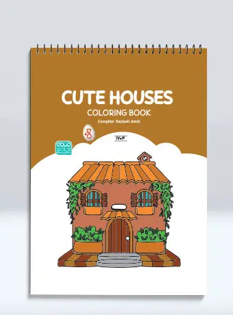 جلد کتاب CUTE HOUSES coloring book