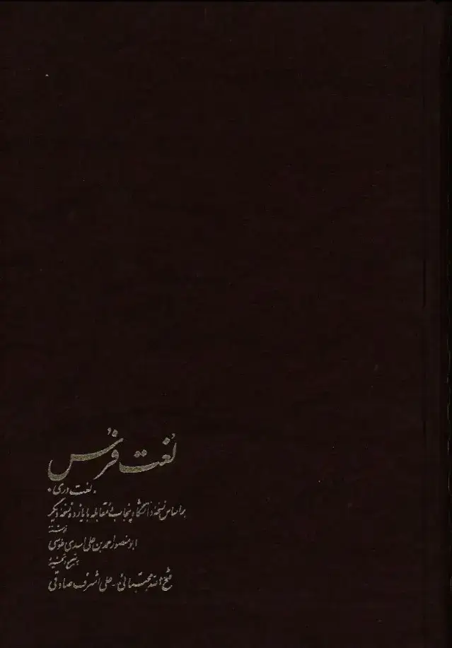 جلد کتاب لغت فرس، لغت دری