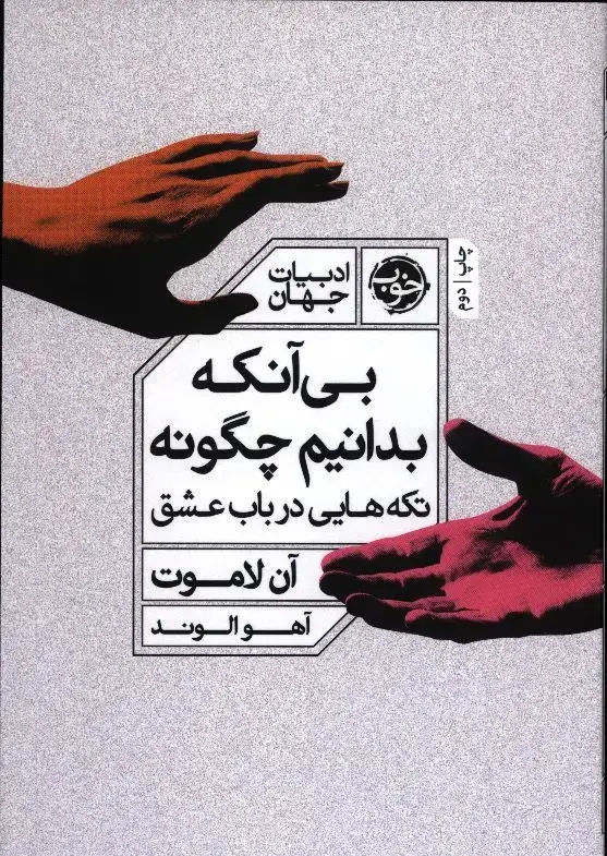 جلد کتاب بی انکه بدانیم چگونه، تکه هایی در باب عشق